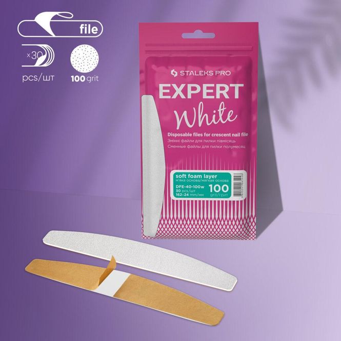 Hovedbilde 100 grit refill pussepapir skum halvmånefil Expert40 - 30 stk.