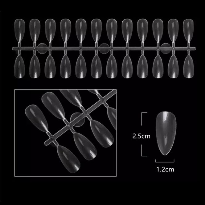 Hovedbilde Negletipper på Ark for Display – 120 stk Klare