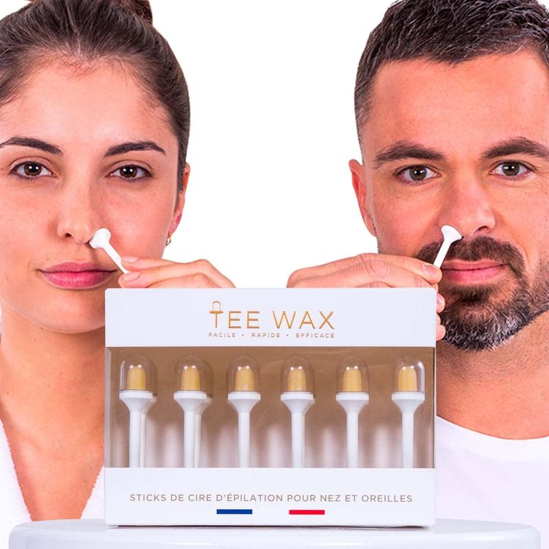 Tee Wax for fjerning av nesehår og ørehår 12 stk. ferdige pinner