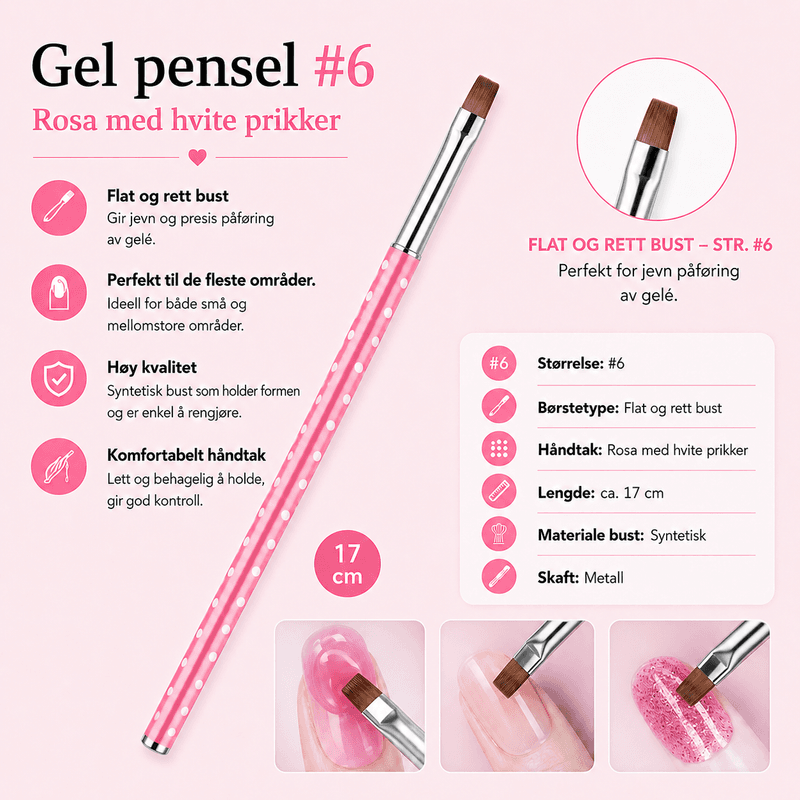 Rosa gel pensel  #6