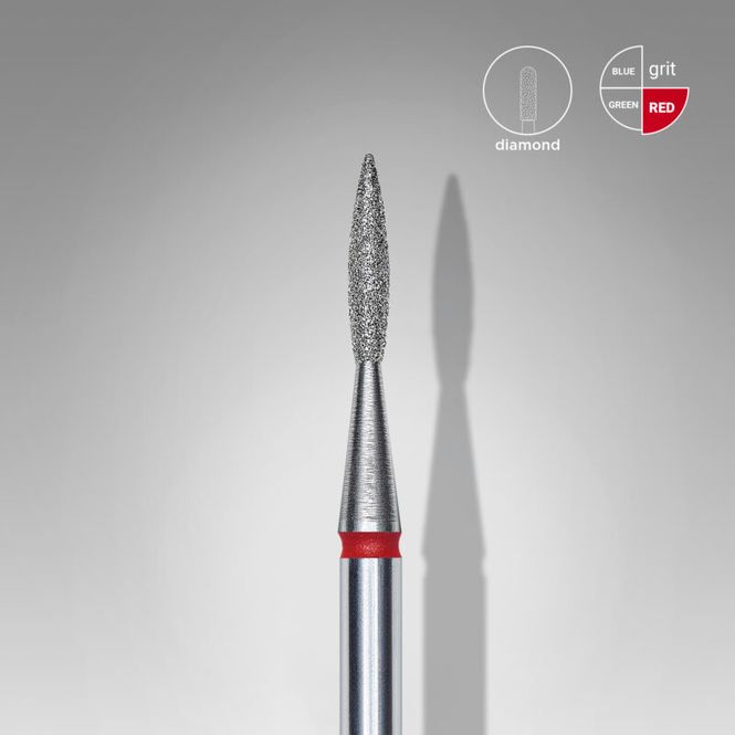 Hovedbilde Drillbit Flamme - 1,6mm / 8mm - Fin grit (Spiss type)